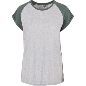 Urban Classics - Contrast Raglan Dames T-shirt Grijs