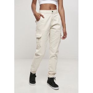 Urban Classics - High Waist Cargobroek   Creme