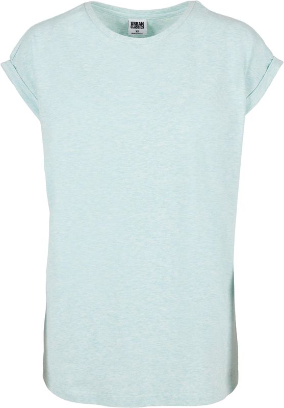 Urban Classics - Extended Shoulder Tee - T-shirt - Aqua Melange - Katoen