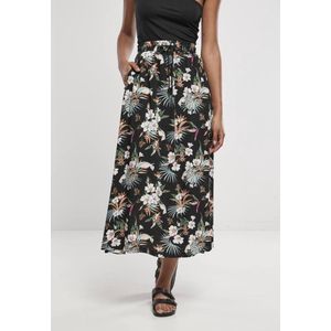 Urban Classics - Damesrok - Gebloemd - Viscose - Midi