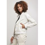 Urban Classics - 2-Tone Collegejack - Zwart/Wit - Sweatmateriaal