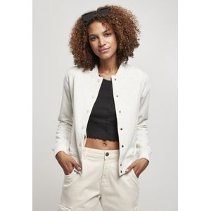 Urban Classics - 2-Tone Collegejack - Zwart/Wit - Sweatmateriaal