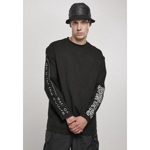 Urban Classics - Chinese Symbol Oversized Longsleeve shirt - Zwart