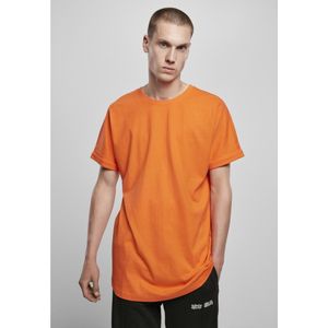 Urban Classics - Long Shaped Turnup Heren T-shirt Oranje