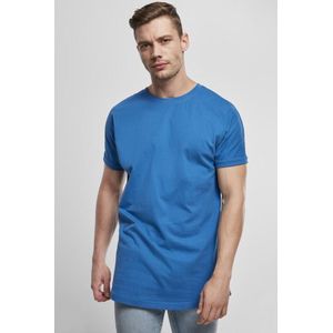 Urban Classics - Long Shaped Turnup Heren T-shirt - Blauw