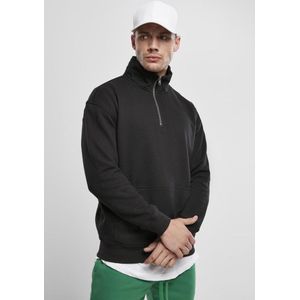 Sweatshirt - Effen - Halve Rits - Lange Mouw - Losse Pasvorm