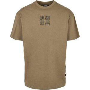 Urban Classics - Chinese Symbol Heren T-shirt - Groen Bruin