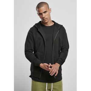 Urban Classics Basic Terry Zip Hoody Vest met capuchon zwart Polyester - Basics