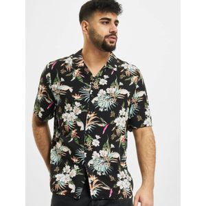 Urban Classics - AOP Resort Shirt - Casual Overhemd - Zwarttropisch - 100% Viscose