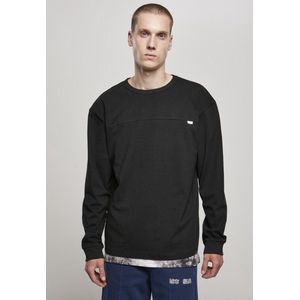 Urban Classics - Organic Cotton Short Curved Oversized Longsleeve shirt - Zwart