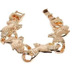 Urban Classics Unisex Pray Hands Bracelet, L/XL, Roestvrij staal, Niet van toepassing.
