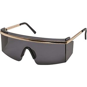 Urban Classics Unisex Sunglasses Sardinia zonnebril, zwart/goud, eenheidsmaat EU, zwart/goud, One Size
