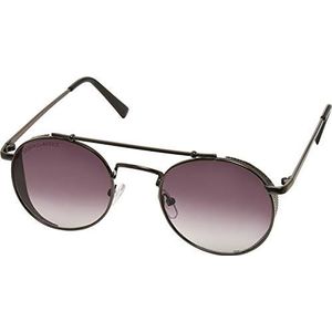 Urban Classics Uniseks zonnebril met UV 400-bescherming voor mannen en vrouwen, zonnebril Chios in 3 kleurvarianten, één maat, zwart/zwart, One Size