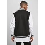 Starter Black Label - Fleece College jacket - M - Zwart/Wit