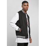 Starter Black Label - Fleece College jacket - M - Zwart/Wit