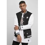 Starter Black Label - Fleece College jacket - M - Zwart/Wit