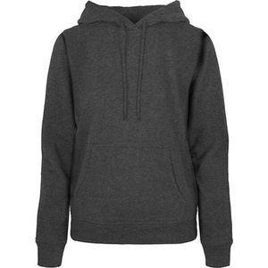 Build Your Brand Damestrui met capuchon, basic hoody, sweatshirt met capuchon voor vrouwen, verkrijgbaar in vele kleuren, maten XS - 5XL, antraciet, XXL