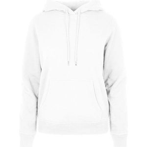Build Your Brand - Ladies Basic Hoodie - Wit - Met Capuchon