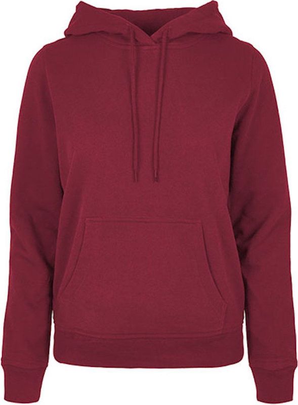 Build Your Brand - Ladies Basic Hoodie - Burgundy - Dameshoodie
