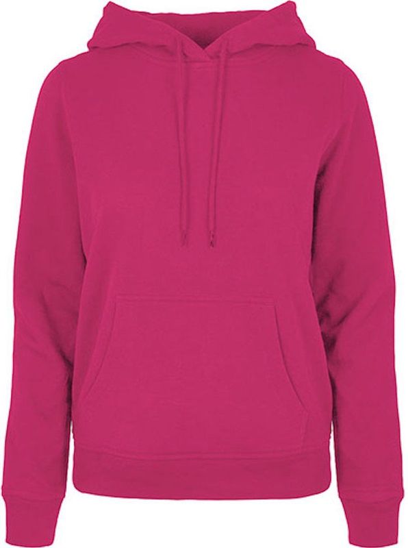 Ladies Basic Hoodie met capuchon Hibiscus Pink