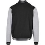 Baseball - Jacket - Zwart - Katoenmix - Geribde Kraag, Regular Fit, Ribgebreide Elementen