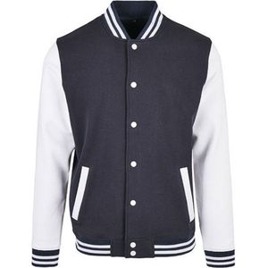 Baseball - Jacket - Navy - Katoenmix - Geribde Kraag, Regular Fit, Ribgebreide Elementen
