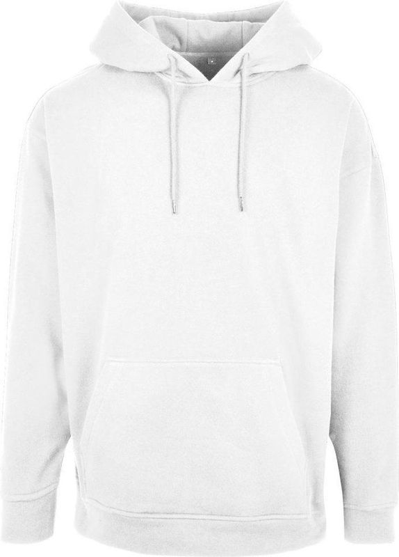 Build Your Brand - Oversized Hoodie - Wit - Met Capuchon