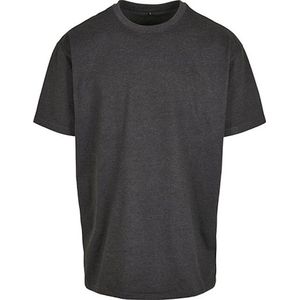Build Your Brand - Extended Shoulder Tee - T-shirt - Houtskool - Dames - Lang Gesneden