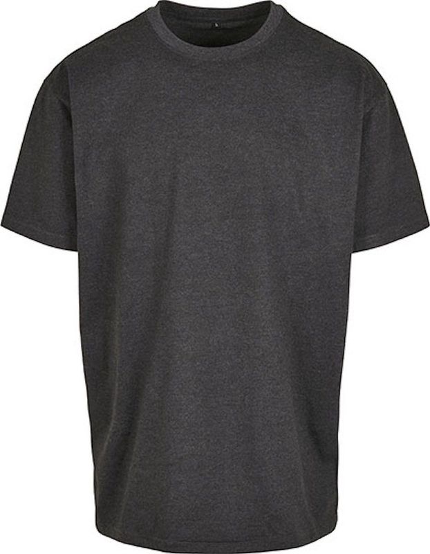 Build Your Brand - Extended Shoulder Tee - T-shirt - Houtskool - Dames - Lang Gesneden