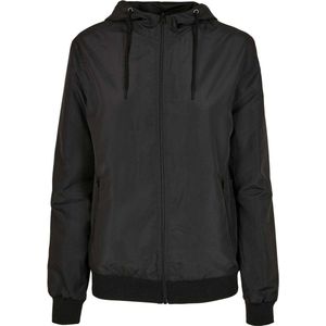 Build Your Brand - Recycled Windrunner - Jas - Zwart - Gemaakt van Gerecyclede Vezels