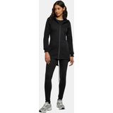 Build Your Brand - Ladies Sweat Parka - Jas - Zwart - Katoenmix met Capuchon en Kangoeroezak
