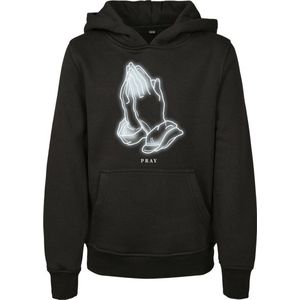 Mister Tee - Pray Glow Kinder hoodie trui - Kids 122 - Zwart