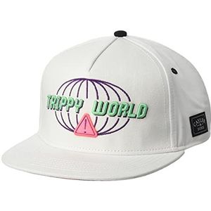 Cayler & Sons Unisex Trippy World Cap Honkbalpet, wit/mc, één maat