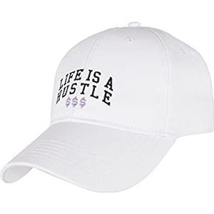 Cayler & Sons Hustle Life Curved Cap voor heren, wit/MC, Eén maat