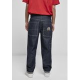 Southpole - Embroidery Denim raw Broek rechte pijpen Blauw