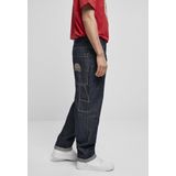 Southpole - Embroidery Denim raw Broek rechte pijpen Blauw