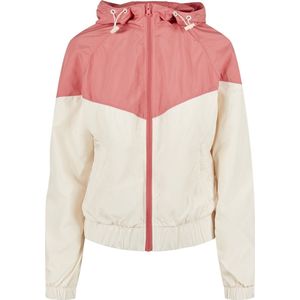 Urban Classics - Ladies Arrow Windbreaker - Damesjas - Paleprose-Roze/Wit
