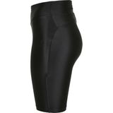 Urban Classics - Highwaist Shiny Metallic Korte cycle broek - Zwart