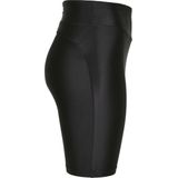 Urban Classics - Highwaist Shiny Metallic Korte cycle broek - Zwart