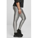 Urban Classics - Highwaist Shiny Metalic Legging - Zilverkleurig