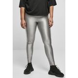 Urban Classics - Highwaist Shiny Metalic Legging - Zilverkleurig