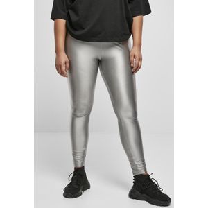 Urban Classics - Highwaist Shiny Metalic Legging - Zilverkleurig