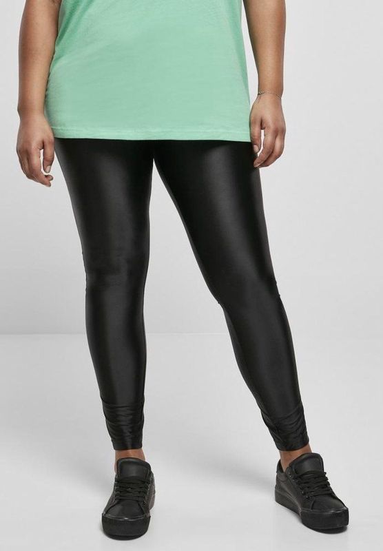 Urban Classics - Highwaist Shiny Metalic Legging - Zwart