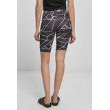 Urban Classics - Korte Cycle Broek - Zwart - AOP Geometric