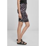 Urban Classics - Korte Cycle Broek - Zwart - AOP Geometric