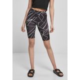 Urban Classics - Korte Cycle Broek - Zwart - AOP Geometric