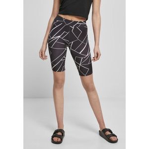 Urban Classics - Korte Cycle Broek - Zwart - AOP Geometric