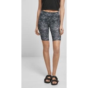 Urban Classics - AOP 2-Pack Korte cycle broek - Zwart/Wit