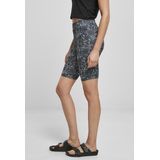 Urban Classics - AOP 2-Pack Korte cycle broek - Zwart/Wit