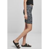 Urban Classics - AOP 2-Pack Korte cycle broek - Zwart/Wit